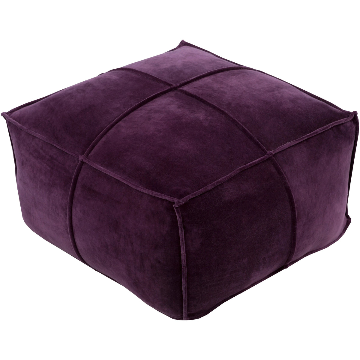 Surya - Cotton Velvet Pouf - CVPF006-242413 | Montreal Lighting & Hardware