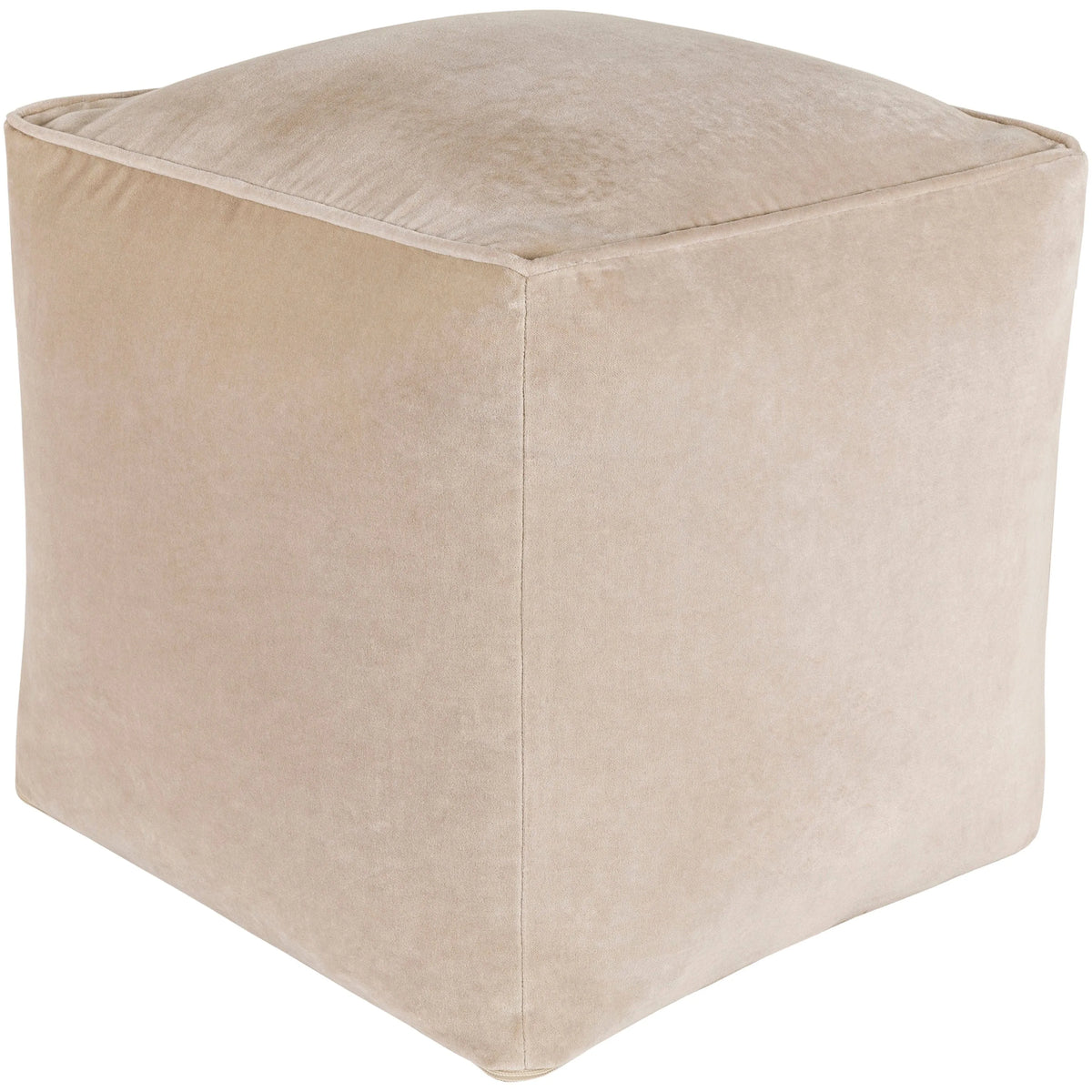 Surya - Cotton Velvet Pouf - CVPF017-161616 | Montreal Lighting & Hardware