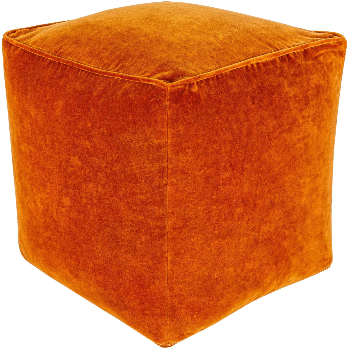 Surya - Cotton Velvet Pouf - CVPF020-161616 | Montreal Lighting & Hardware