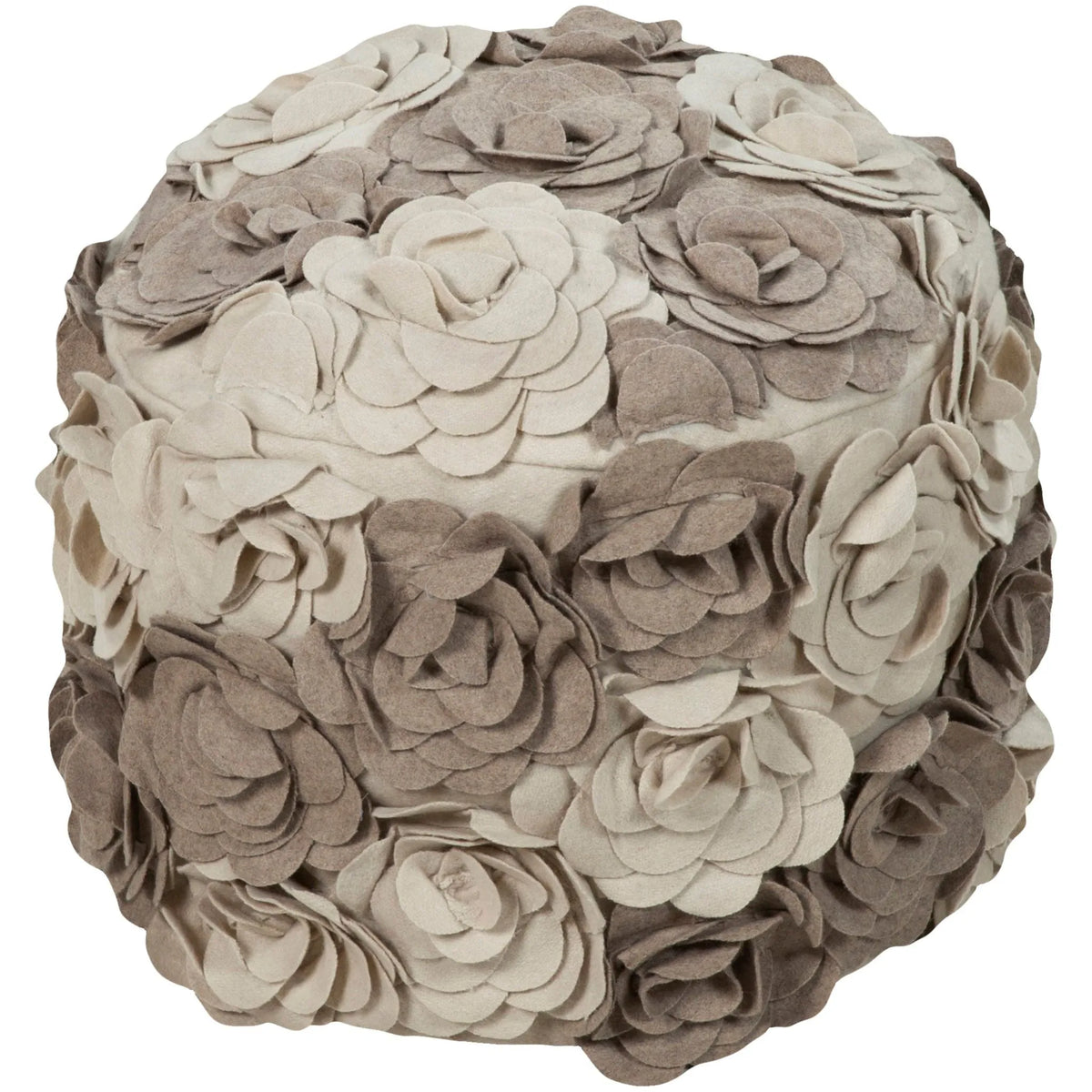 Surya - Felted Floral Pouf - POUF-28 | Montreal Lighting & Hardware