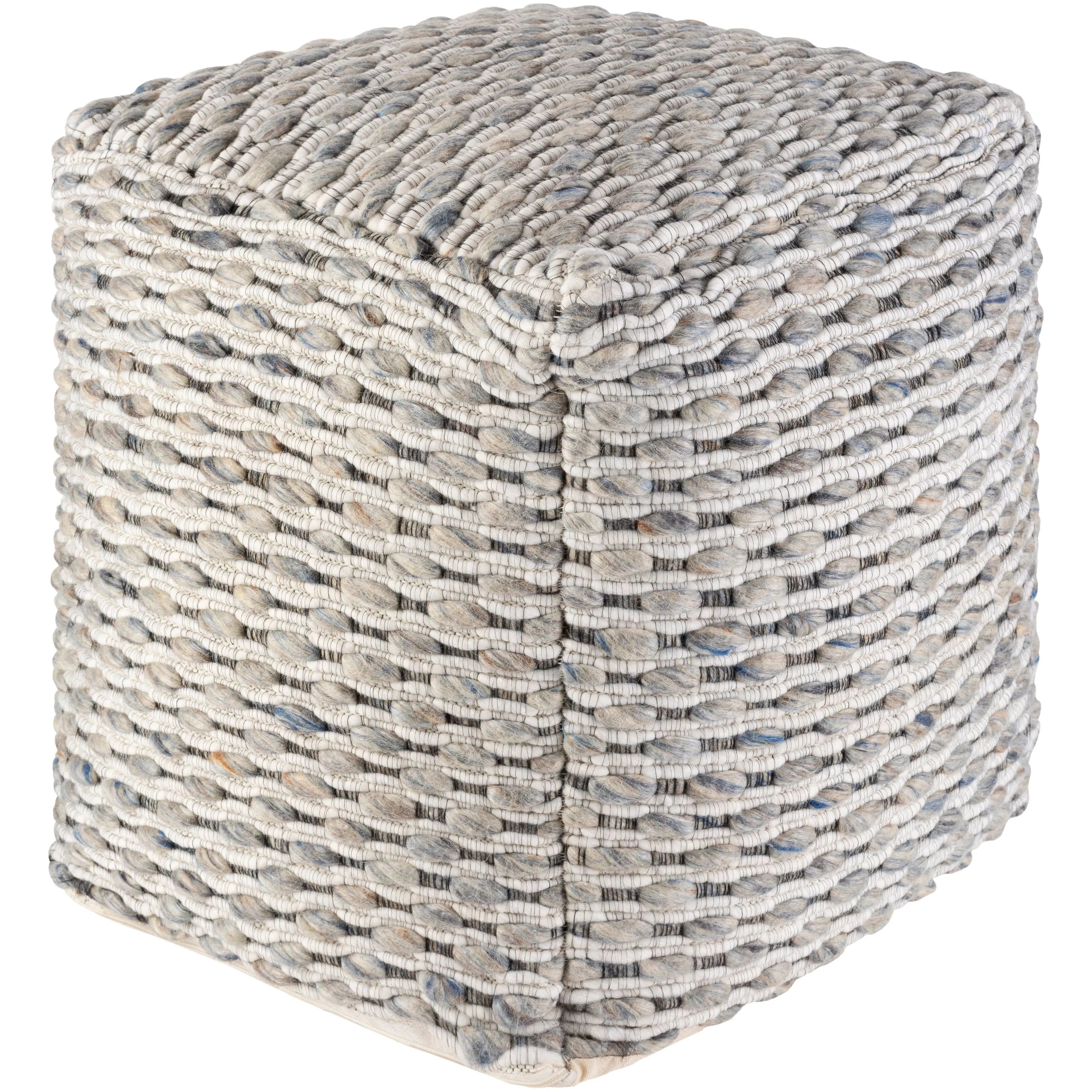 Surya - Lanier Pouf - NIPF001-181818 | Montreal Lighting & Hardware