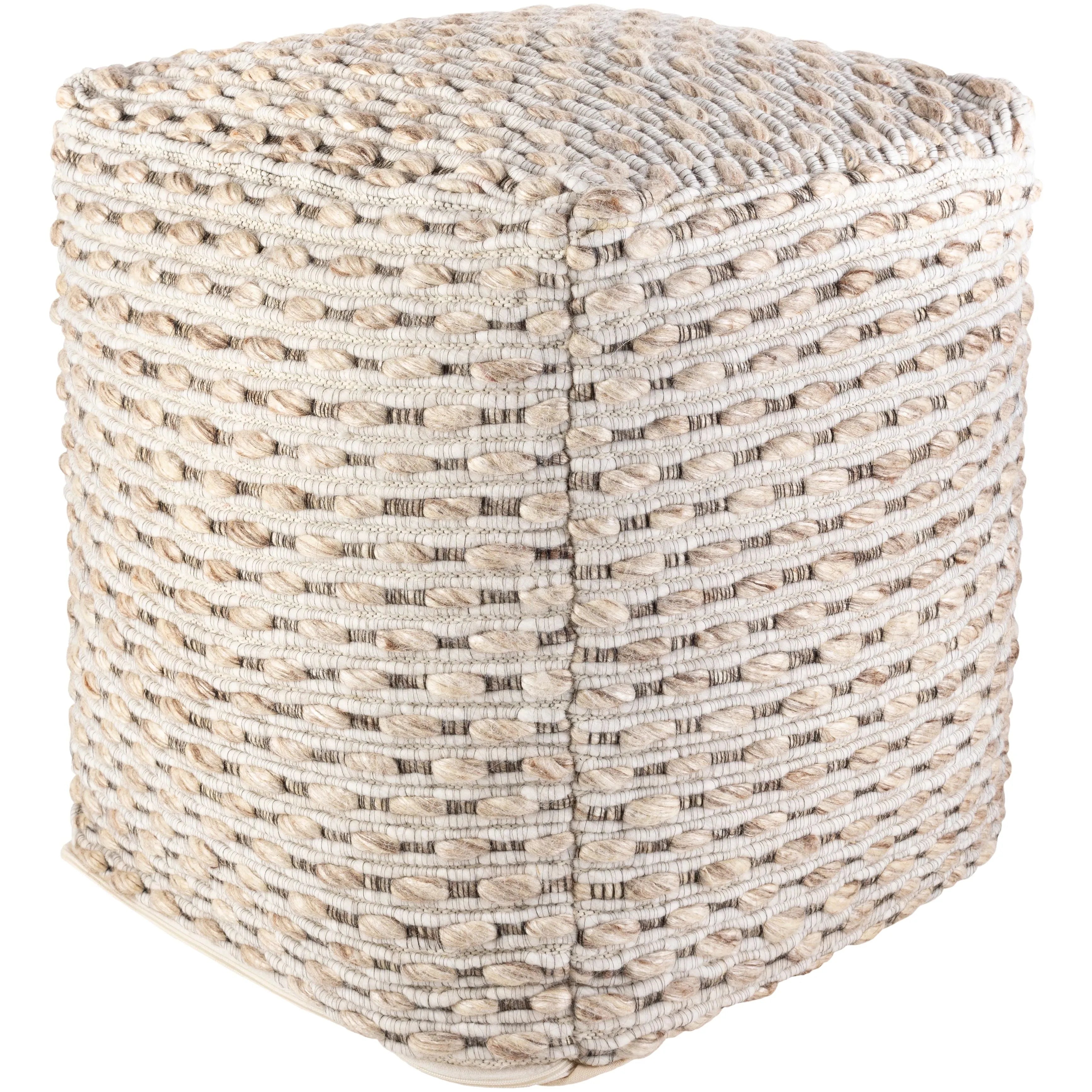 Surya - Lanier Pouf - NIPF003-181818 | Montreal Lighting & Hardware