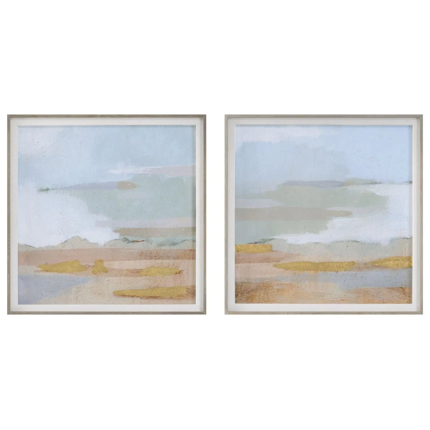 The Uttermost - Abstract Coastline Framed Prints - Set of 2 - 41468 | Montreal Lighting & Hardware