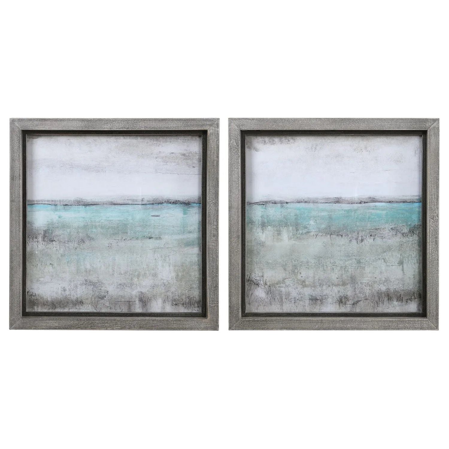 The Uttermost - Aqua Framed Prints, Set/2 - 51114 | Montreal Lighting & Hardware