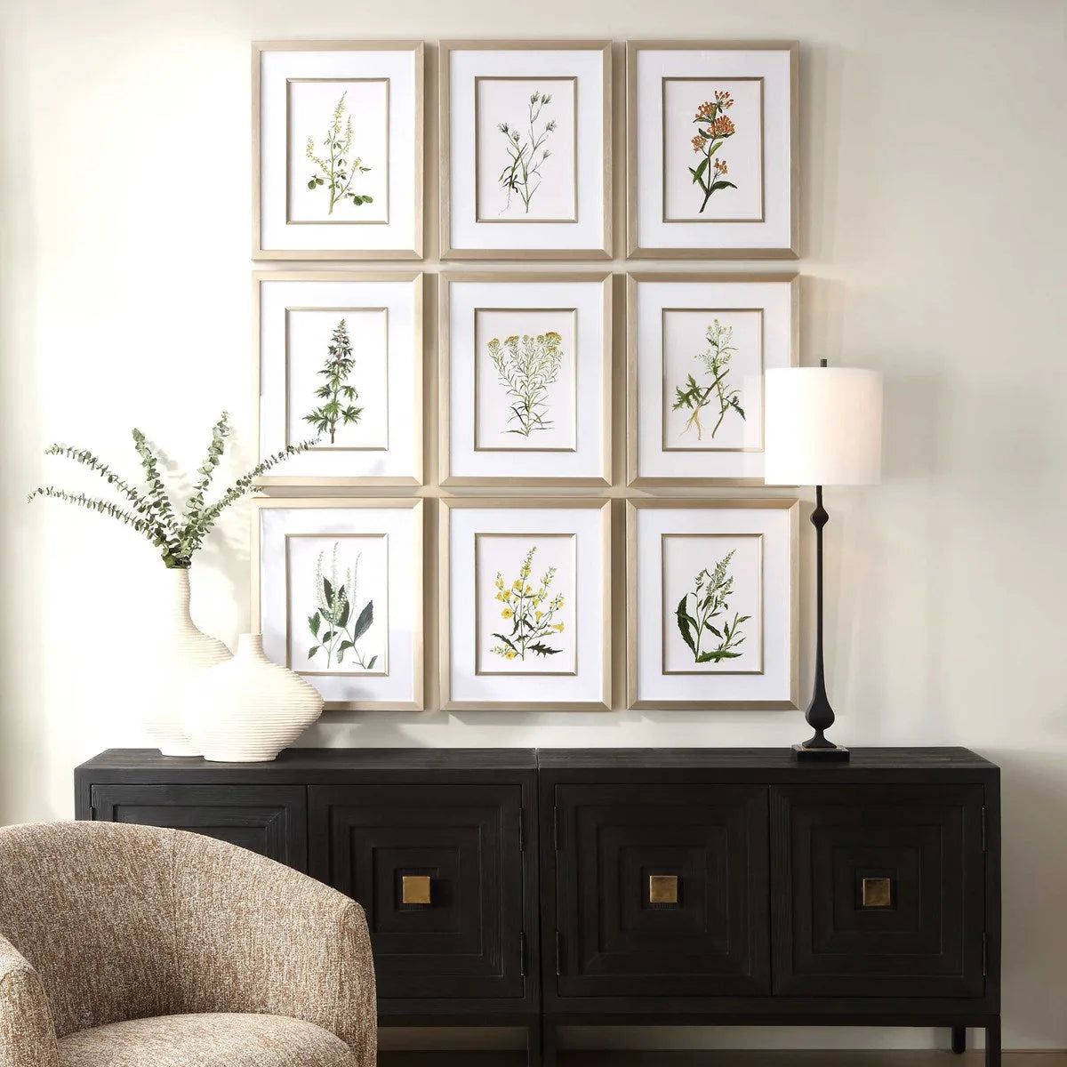 The Uttermost - Botanical Flowers Framed Prints, S/9 - 32339 | Montreal Lighting & Hardware