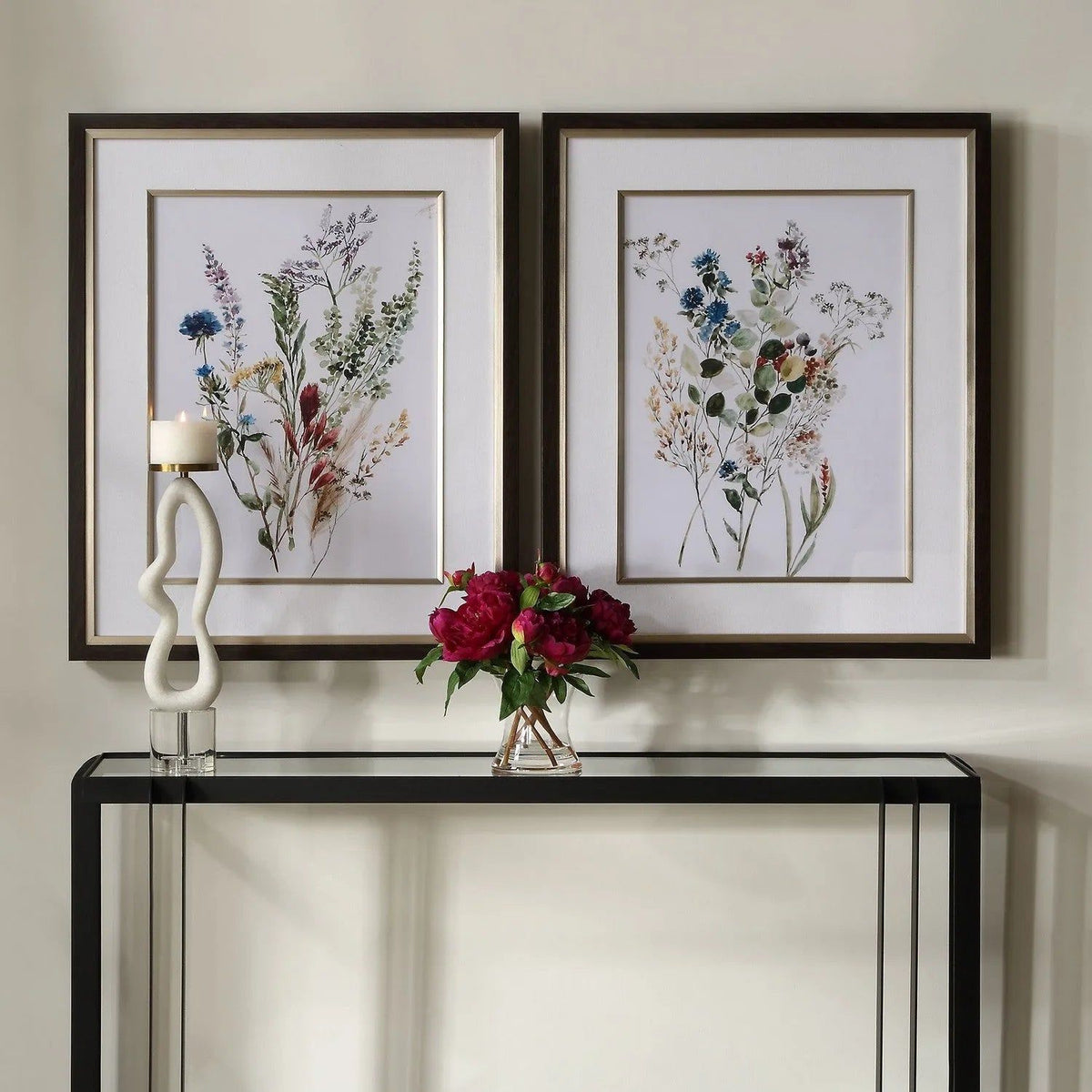 The Uttermost - Delicate Flowers Framed Prints - Set of 2 - 32341 | Montreal Lighting & Hardware