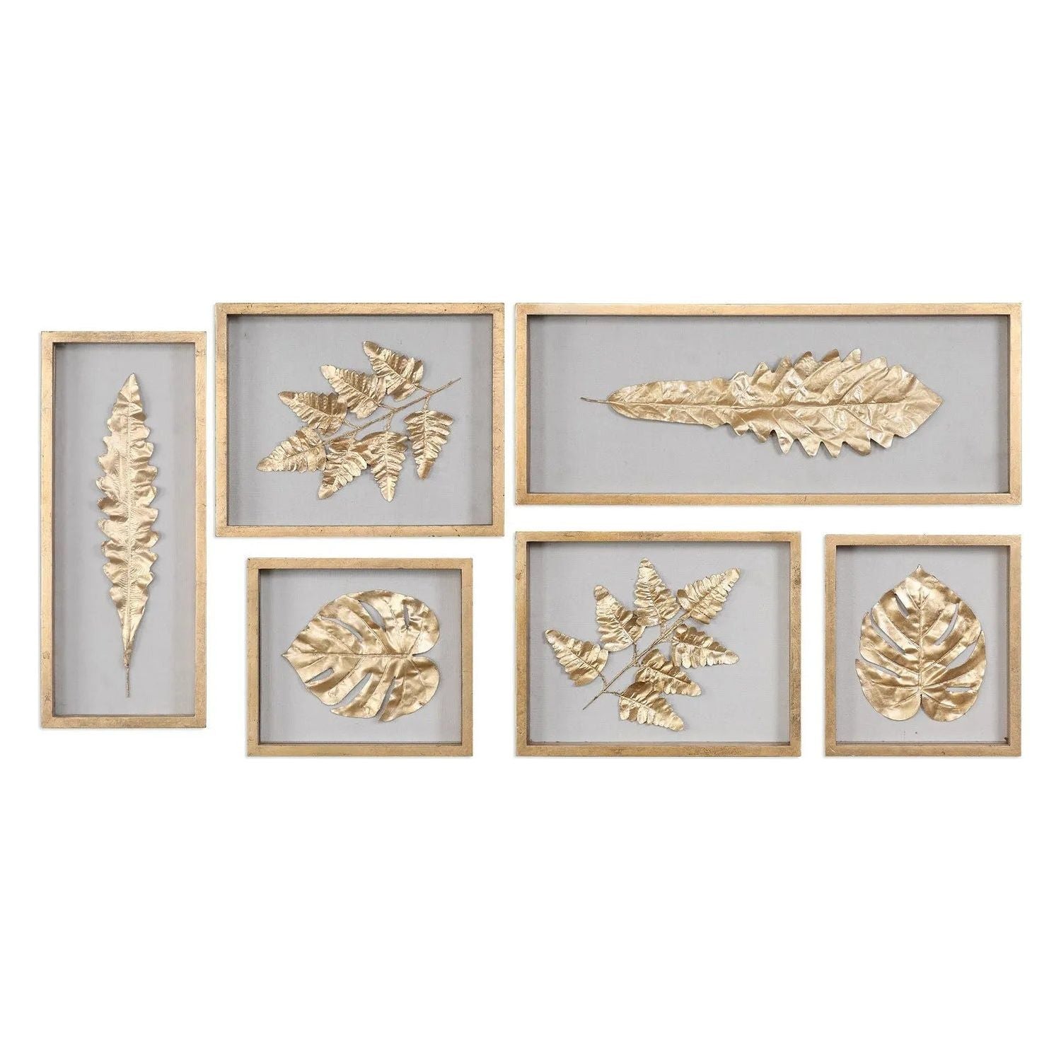 The Uttermost - Golden Leaves Shadow Box Set/6 - 04074 | Montreal Lighting & Hardware