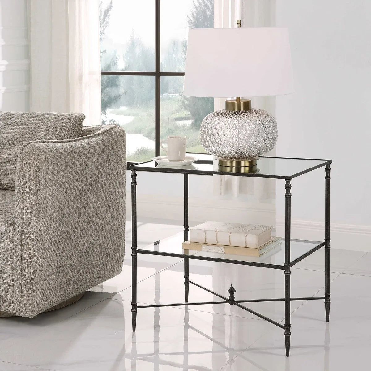 The Uttermost - Henzler Lamp Table - 22984 | Montreal Lighting & Hardware