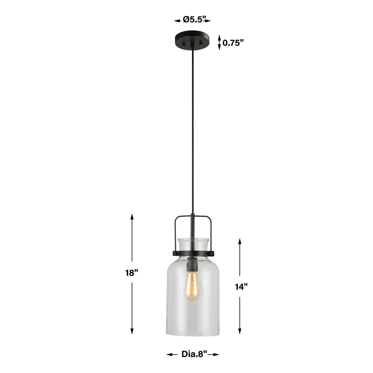 The Uttermost - Lansing Mini Pendant - 22101 | Montreal Lighting & Hardware