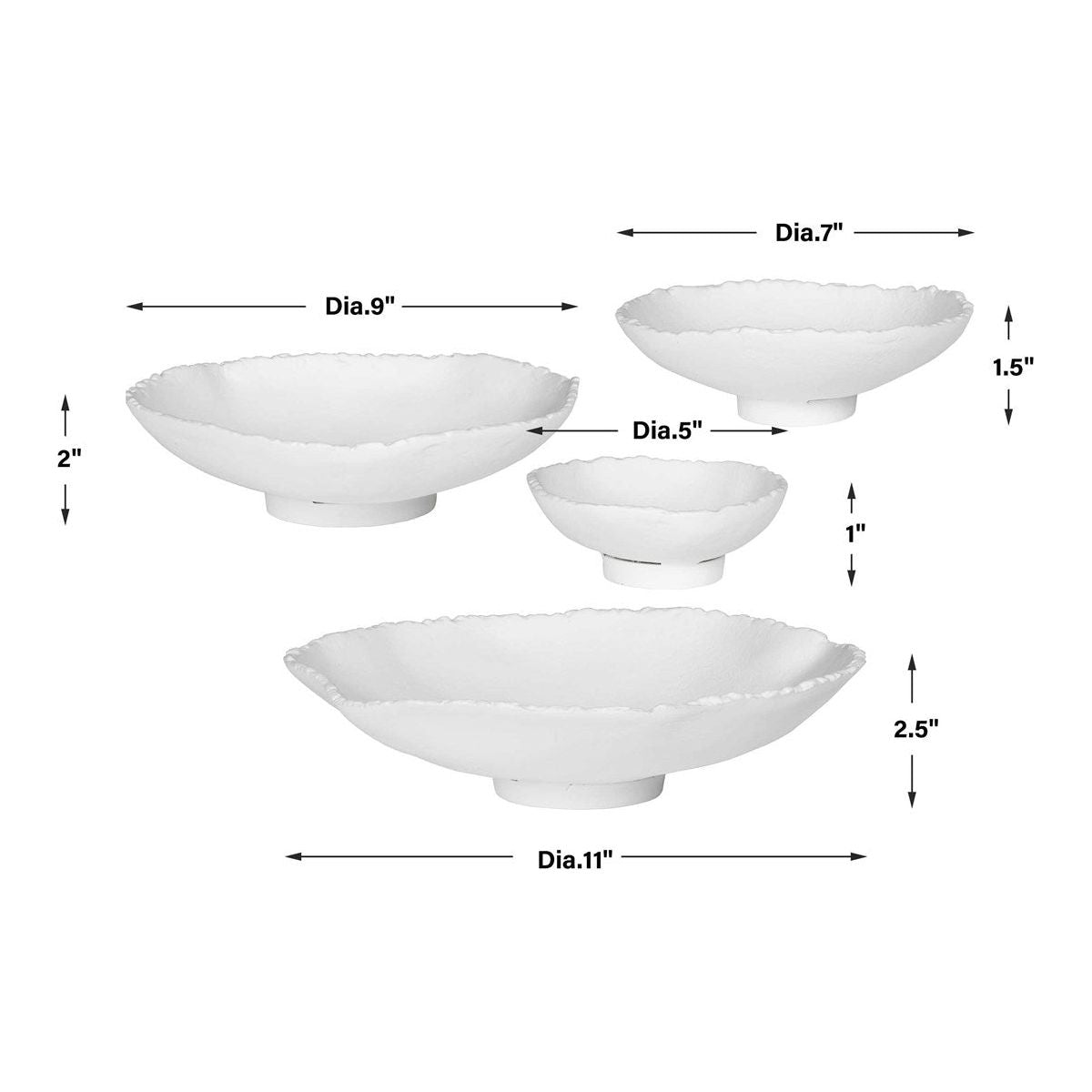 The Uttermost - Lucky Coins Wall Bowls - Set of 4 - 04362 | Montreal Lighting & Hardware