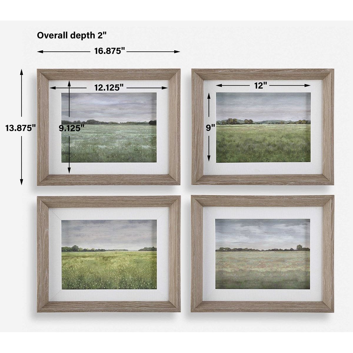 The Uttermost - Quiet Meadows Framed Prints, S/4 - 32317 | Montreal Lighting & Hardware