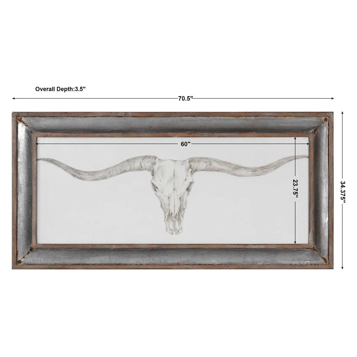 The Uttermost - Western Skull Mount Wall Art - 51106 | Montreal Lighting & Hardware