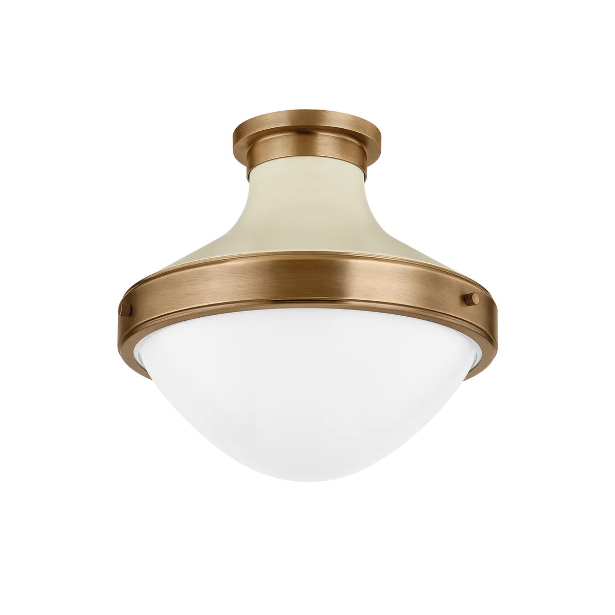 Troy Lighting - Maxton Flush Mount - C3113-PBR/SSD | Montreal Lighting & Hardware