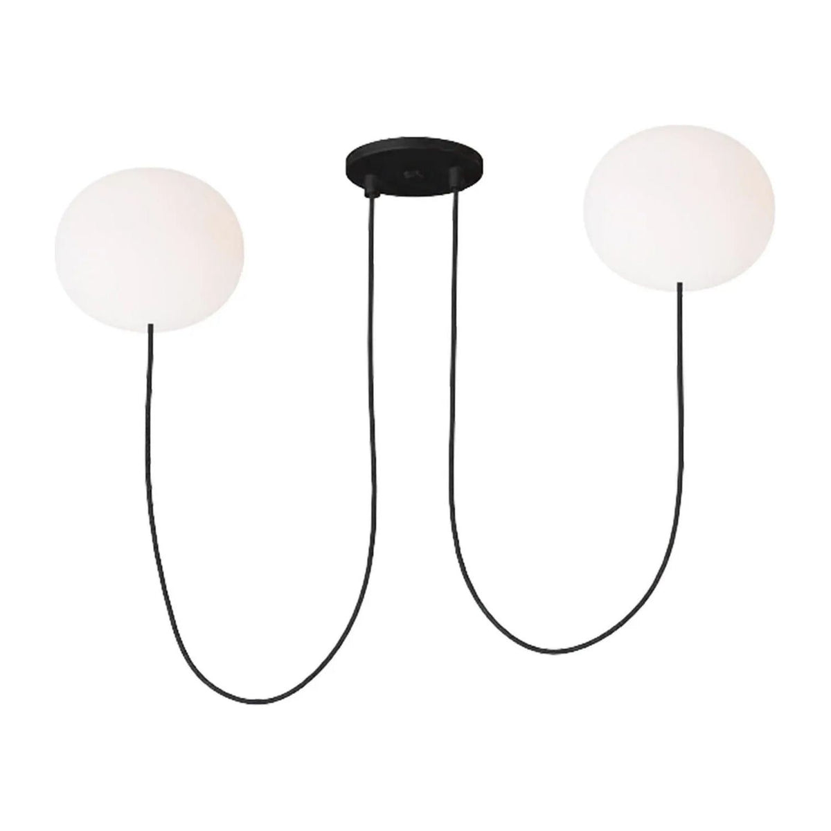 Visual Comfort Modern Collection - Helium LED 2 Light Chandelier - PBCH35827OPB | Montreal Lighting & Hardware