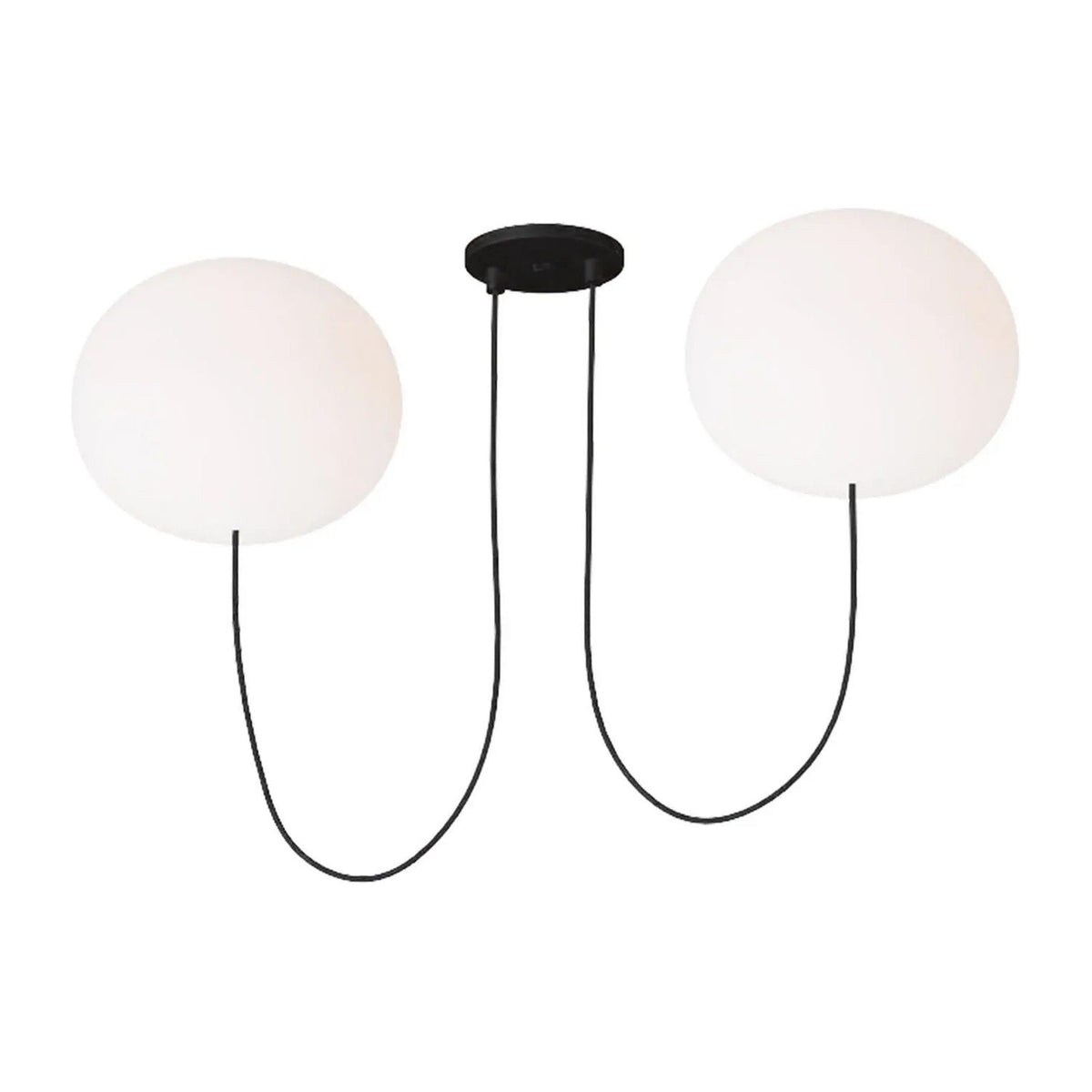 Visual Comfort Modern Collection - Helium LED 2 Light Chandelier - PBCH36627OPB | Montreal Lighting & Hardware