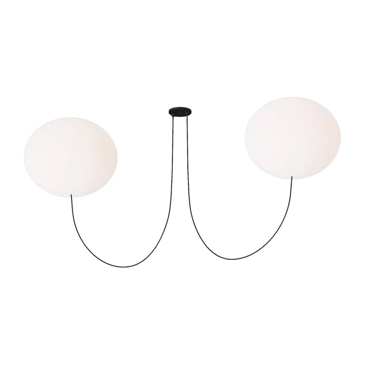 Visual Comfort Modern Collection - Helium LED 2 Light Chandelier - PBCH37027OPB | Montreal Lighting & Hardware