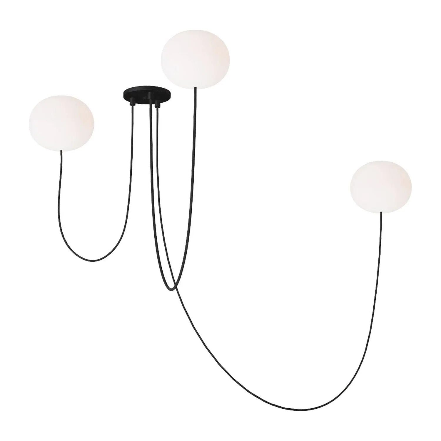 Visual Comfort Modern Collection - Helium LED 3 Light Chandelier - PBCH35927OPB | Montreal Lighting & Hardware