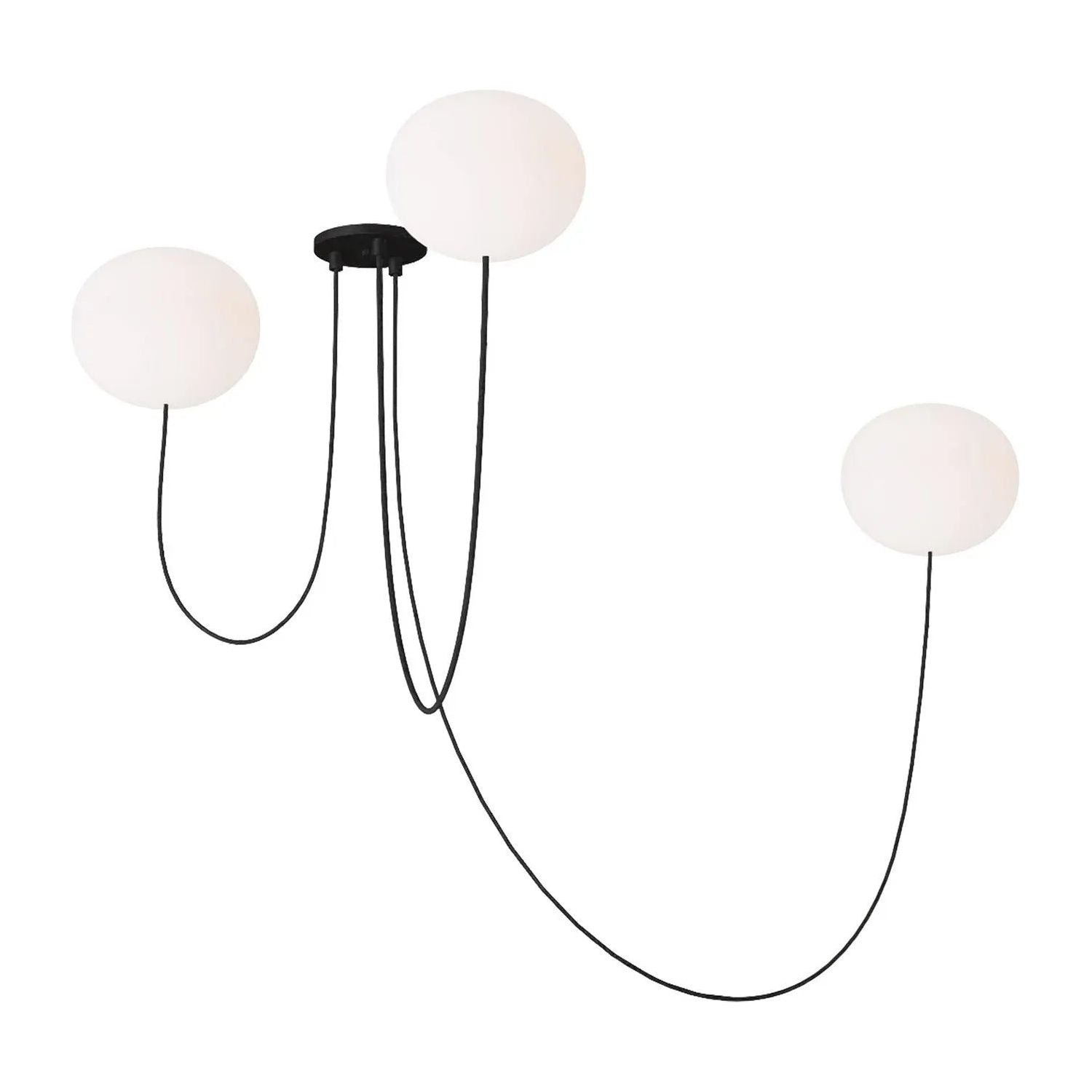 Visual Comfort Modern Collection - Helium LED 3 Light Chandelier - PBCH36327OPB | Montreal Lighting & Hardware