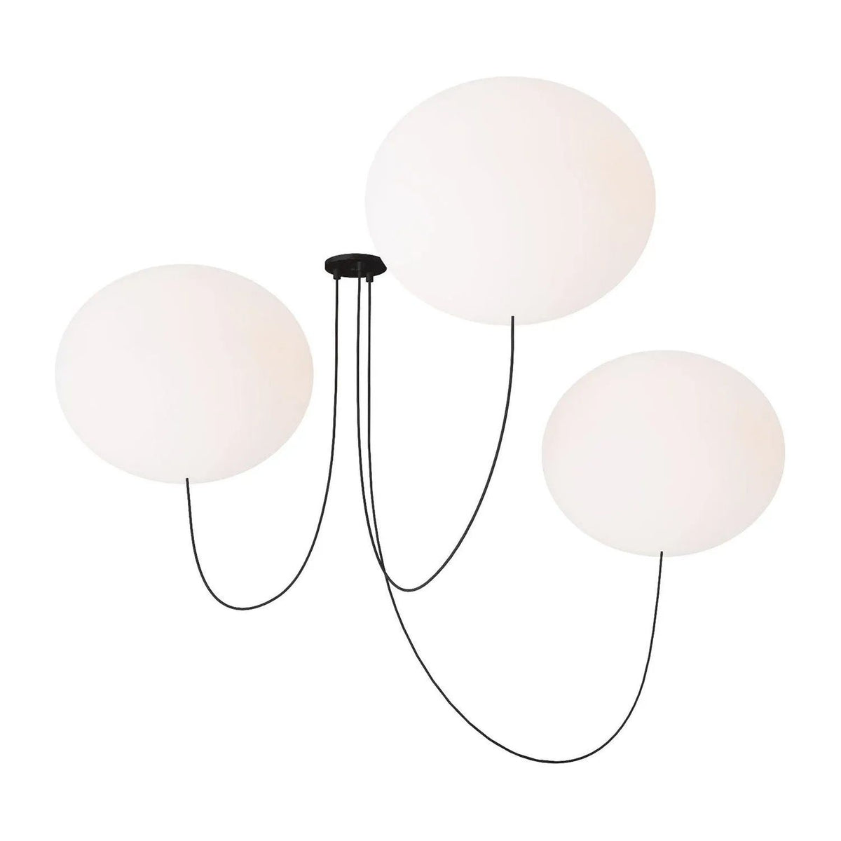 Visual Comfort Modern Collection - Helium LED 3 Light Chandelier - PBCH37127OPB | Montreal Lighting & Hardware