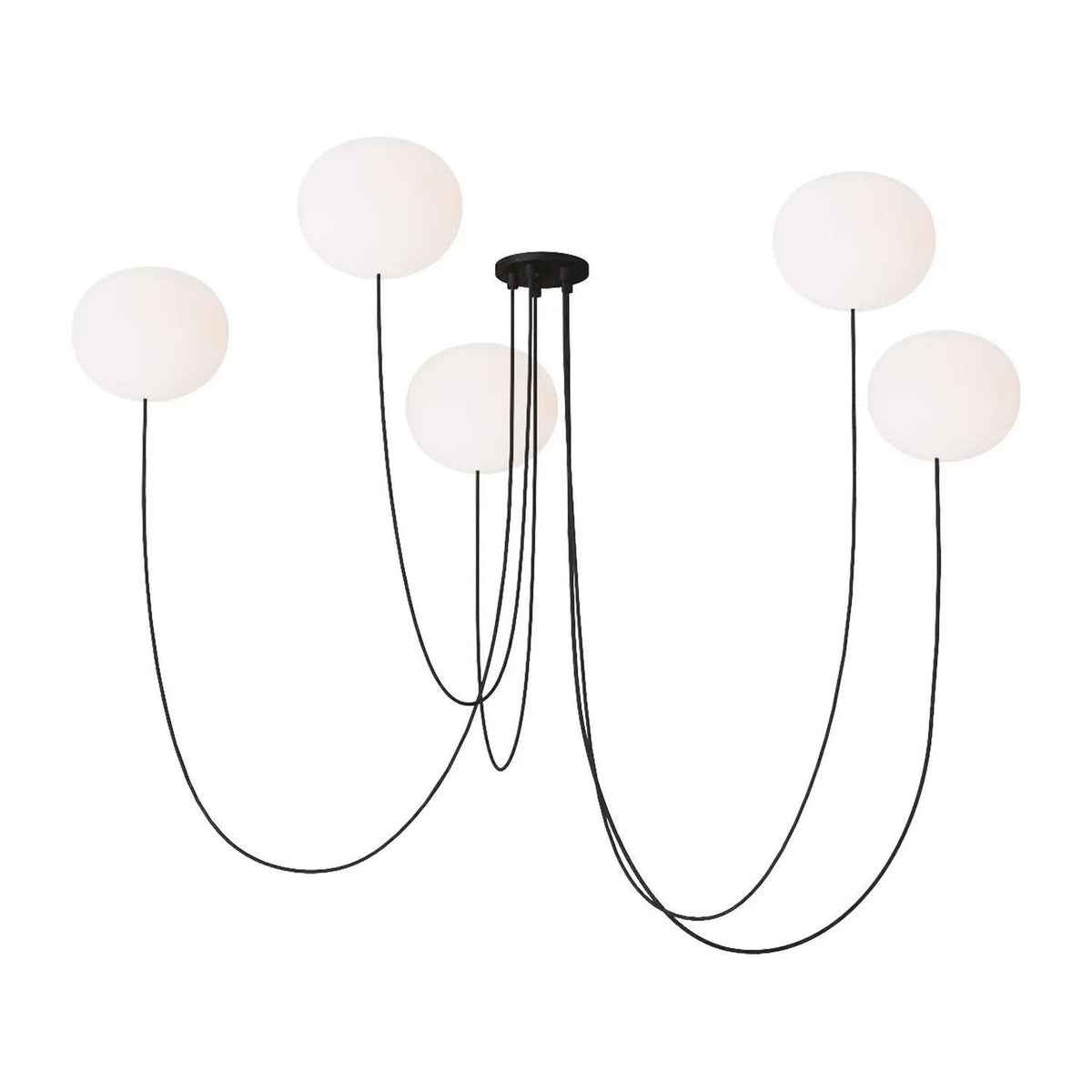 Visual Comfort Modern Collection - Helium LED 5 Light Chandelier - PBCH36427OPB | Montreal Lighting & Hardware