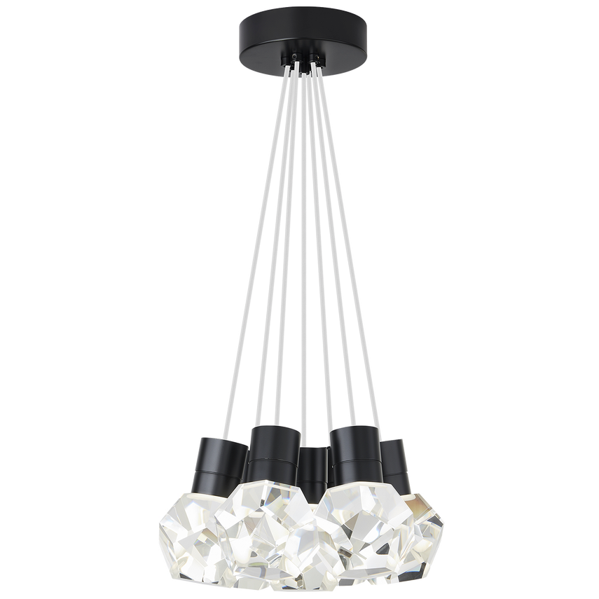 Visual Comfort Modern Collection - Kira 7 LED Multi-Light Pendant - 700TDKIRAP7BB-LED922 | Montreal Lighting & Hardware