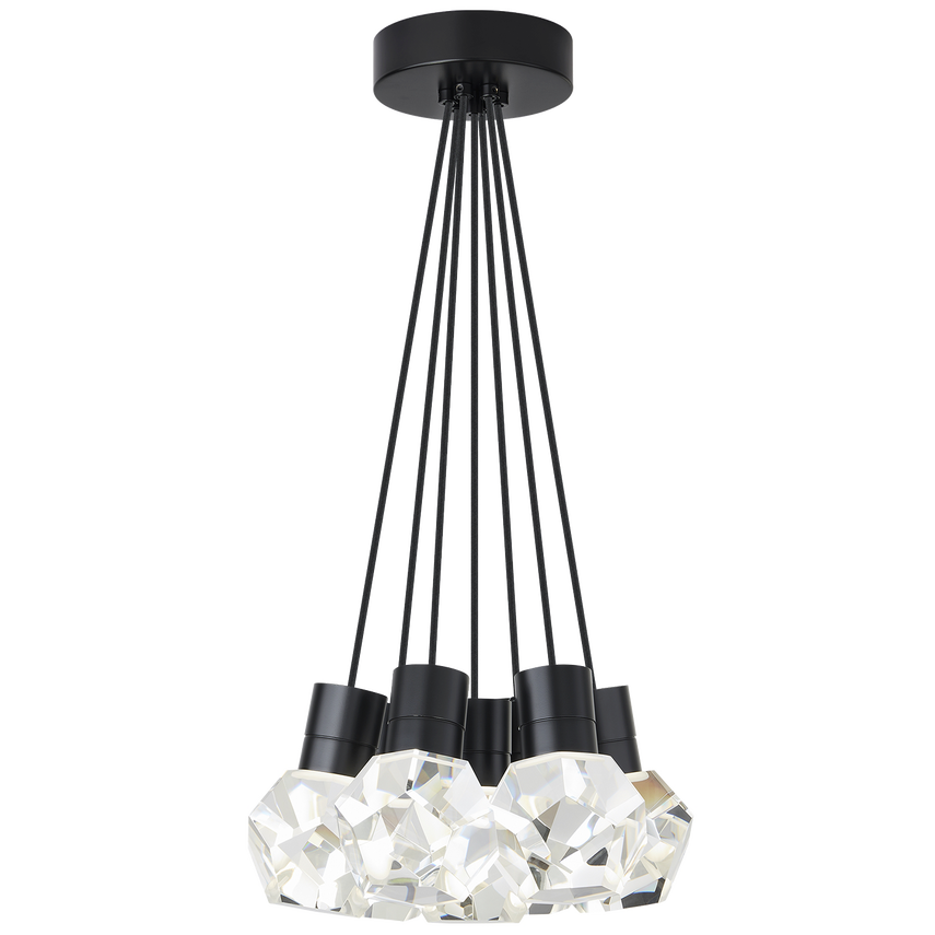 Visual Comfort Modern Collection - Kira 7 LED Multi-Light Pendant - 700TDKIRAP7BB-LED930 | Montreal Lighting & Hardware