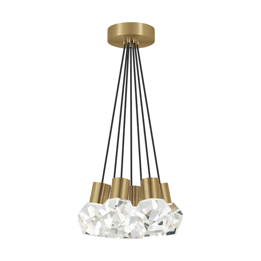 Visual Comfort Modern Collection - Kira 7 LED Multi-Light Pendant - 700TDKIRAP7BNB-LED922 | Montreal Lighting & Hardware