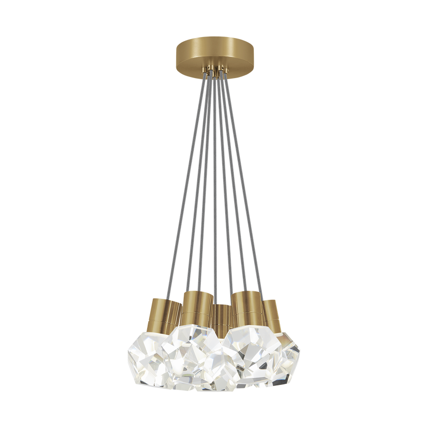 Visual Comfort Modern Collection - Kira 7 LED Multi-Light Pendant - 700TDKIRAP7INB-LED922 | Montreal Lighting & Hardware