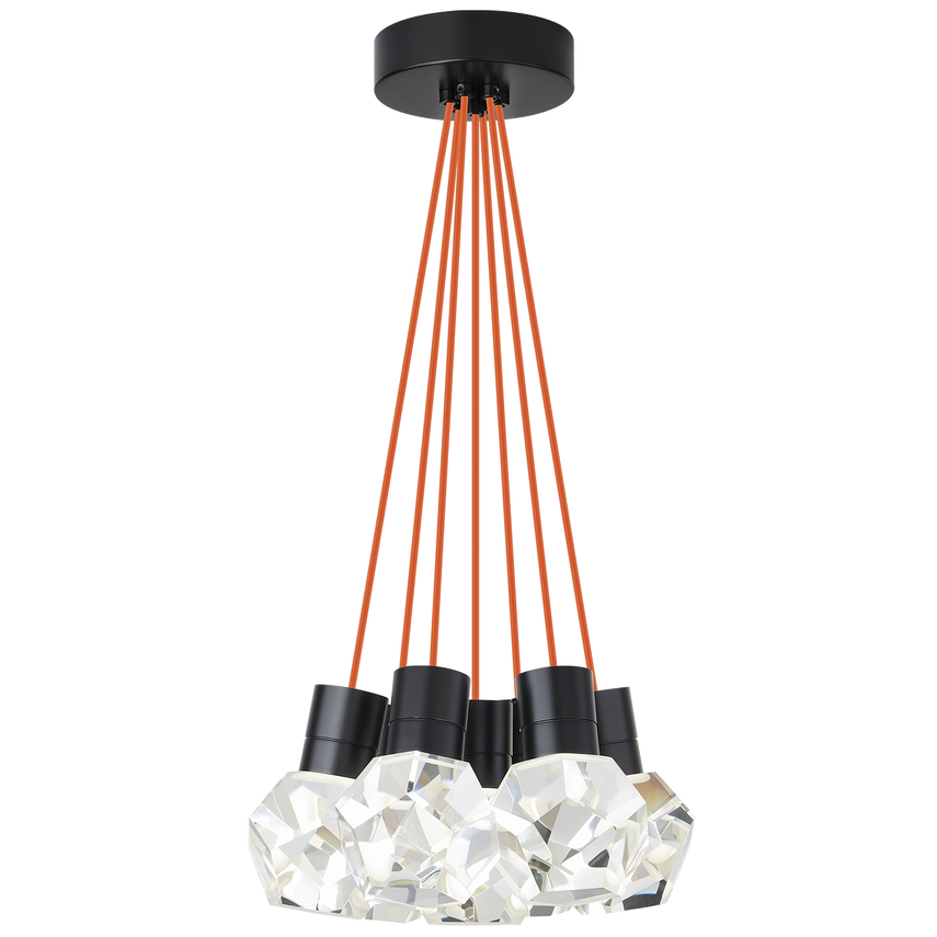 Visual Comfort Modern Collection - Kira 7 LED Multi-Light Pendant - 700TDKIRAP7OB-LED922 | Montreal Lighting & Hardware