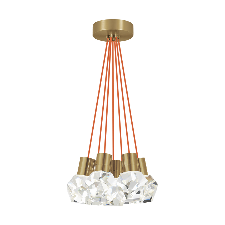 Visual Comfort Modern Collection - Kira 7 LED Multi-Light Pendant - 700TDKIRAP7ONB-LED922 | Montreal Lighting & Hardware