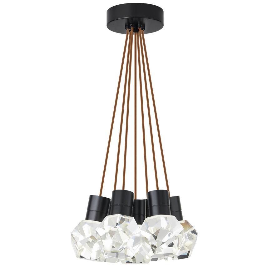 Visual Comfort Modern Collection - Kira 7 LED Multi-Light Pendant - 700TDKIRAP7PB-LED922 | Montreal Lighting & Hardware