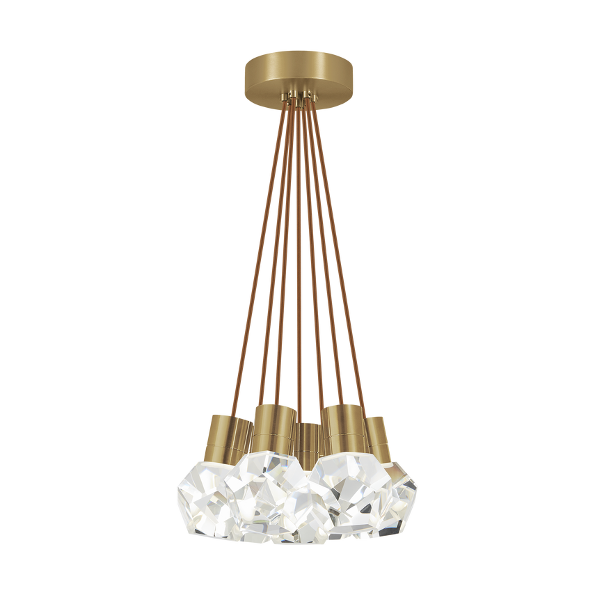 Visual Comfort Modern Collection - Kira 7 LED Multi-Light Pendant - 700TDKIRAP7PNB-LED922 | Montreal Lighting & Hardware