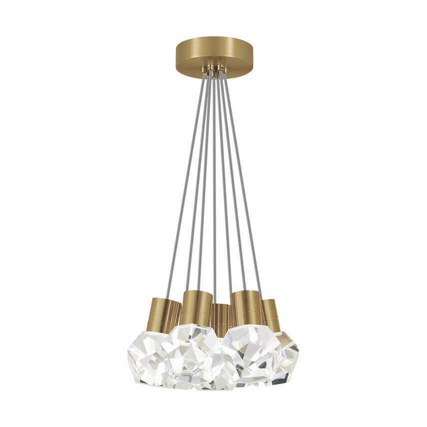 Visual Comfort Modern Collection - Kira 7 LED Multi-Light Pendant - 700TDKIRAP7YNB-LED922 | Montreal Lighting & Hardware