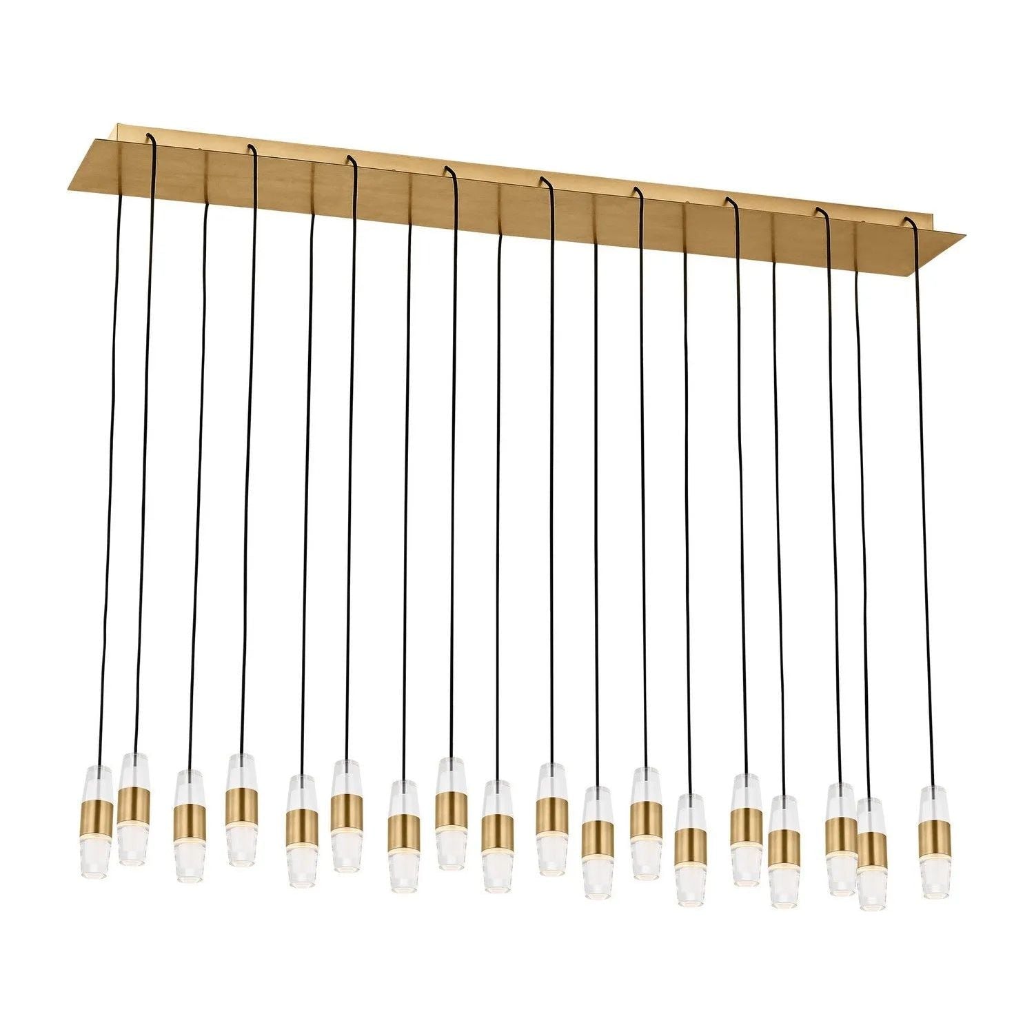 Visual Comfort Modern Collection - Lassell LED Short Linear Pendant - SLCH38627NB-277 | Montreal Lighting & Hardware