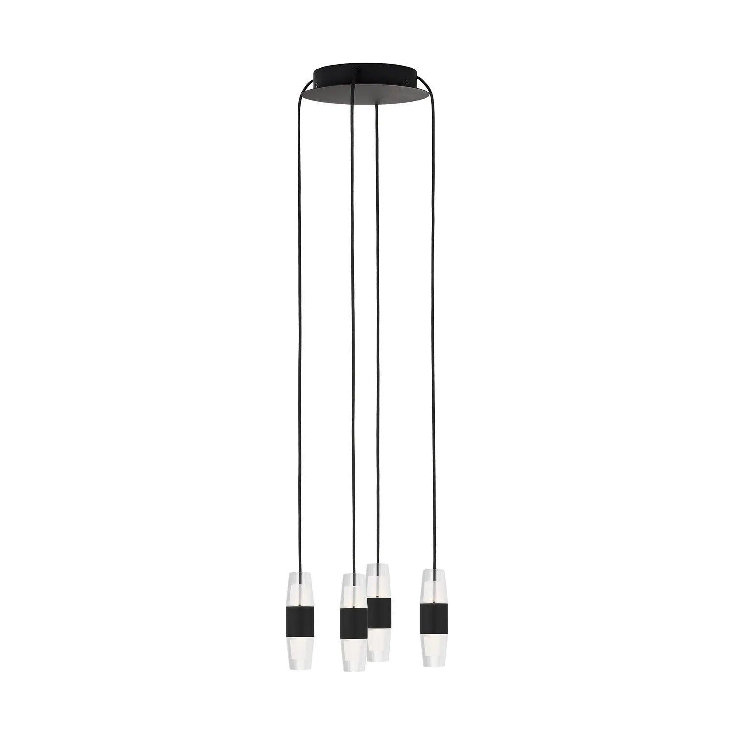 Visual Comfort Modern Collection - Lassell LED Short Multi-Light Pendant - SLCH38327B | Montreal Lighting & Hardware