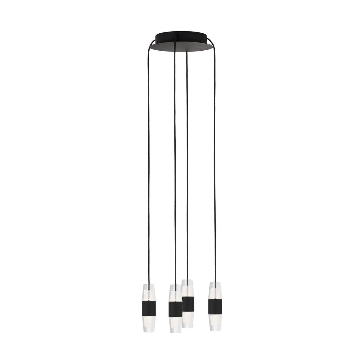 Visual Comfort Modern Collection - Lassell LED Short Multi-Light Pendant - SLCH38327B | Montreal Lighting & Hardware