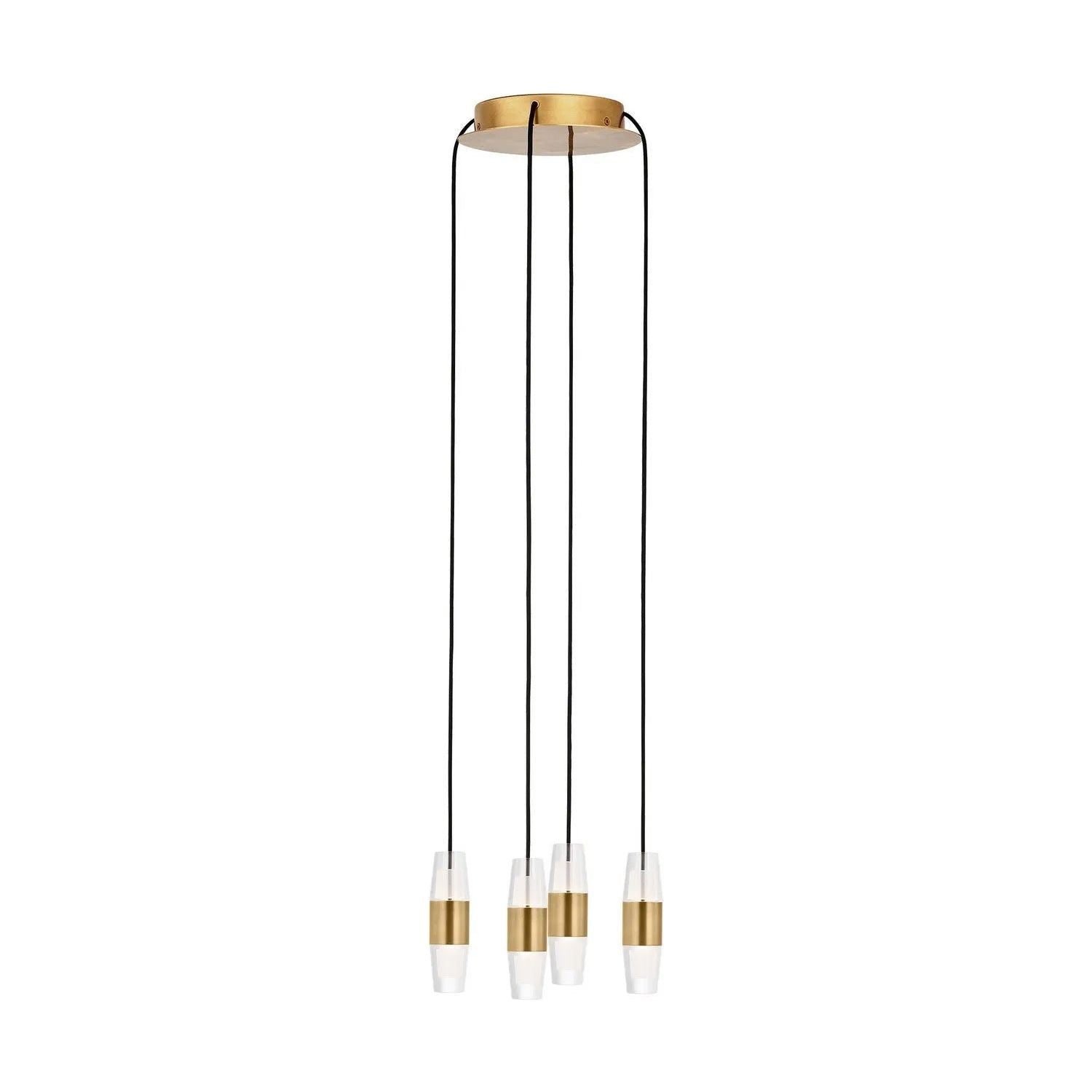 Visual Comfort Modern Collection - Lassell LED Short Multi-Light Pendant - SLCH38327NB | Montreal Lighting & Hardware