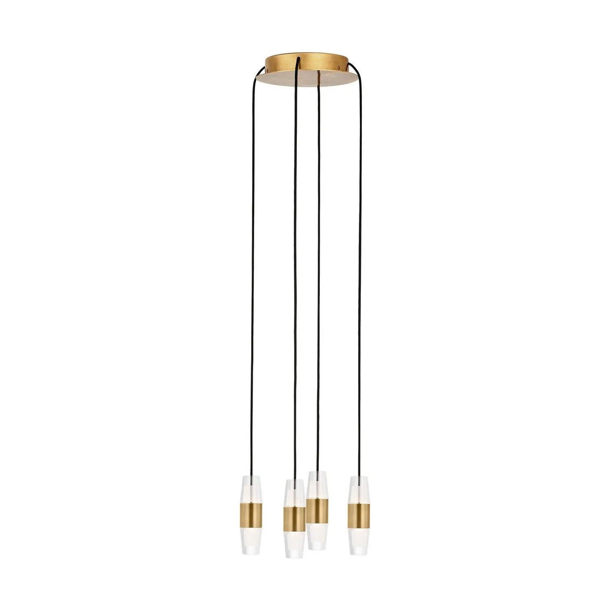 Visual Comfort Modern Collection - Lassell LED Short Multi-Light Pendant - SLCH38327NB | Montreal Lighting & Hardware