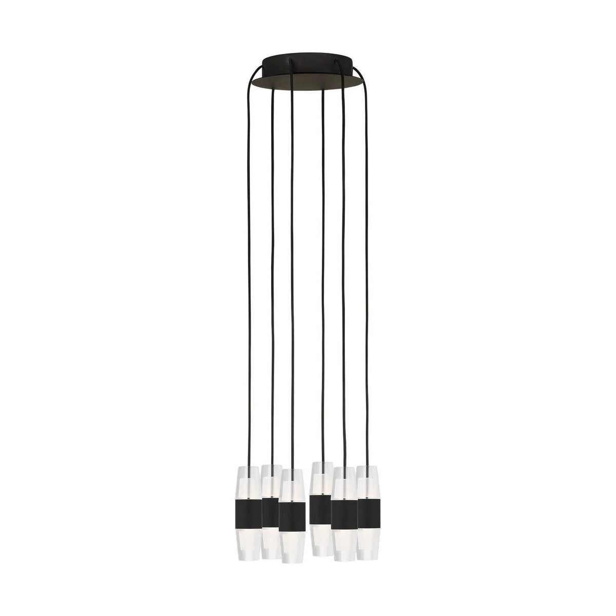 Visual Comfort Modern Collection - Lassell LED Short Multi-Light Pendant - SLCH38427B | Montreal Lighting & Hardware