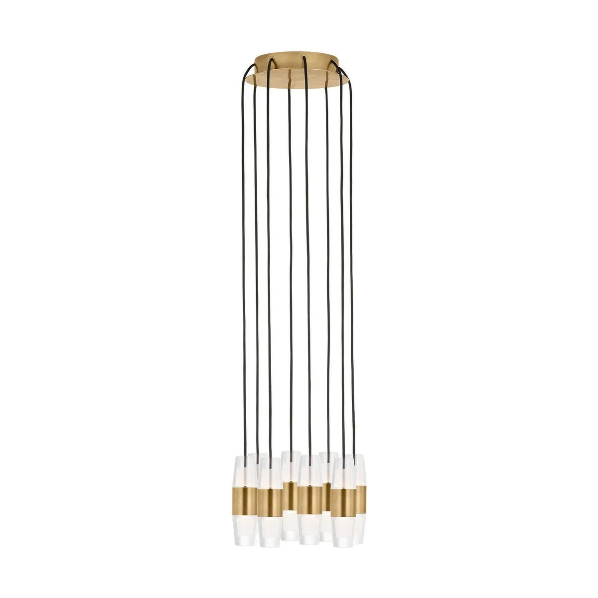 Visual Comfort Modern Collection - Lassell LED Short Multi-Light Pendant - SLCH38527NB | Montreal Lighting & Hardware