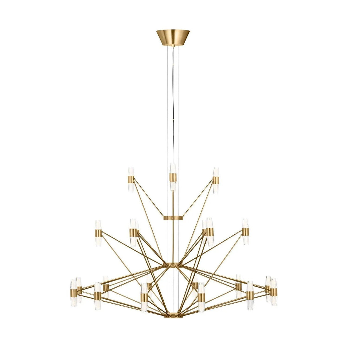 Visual Comfort Modern Collection - Lassell LED Tall Tier Chandelier - SLCH24627NB | Montreal Lighting & Hardware