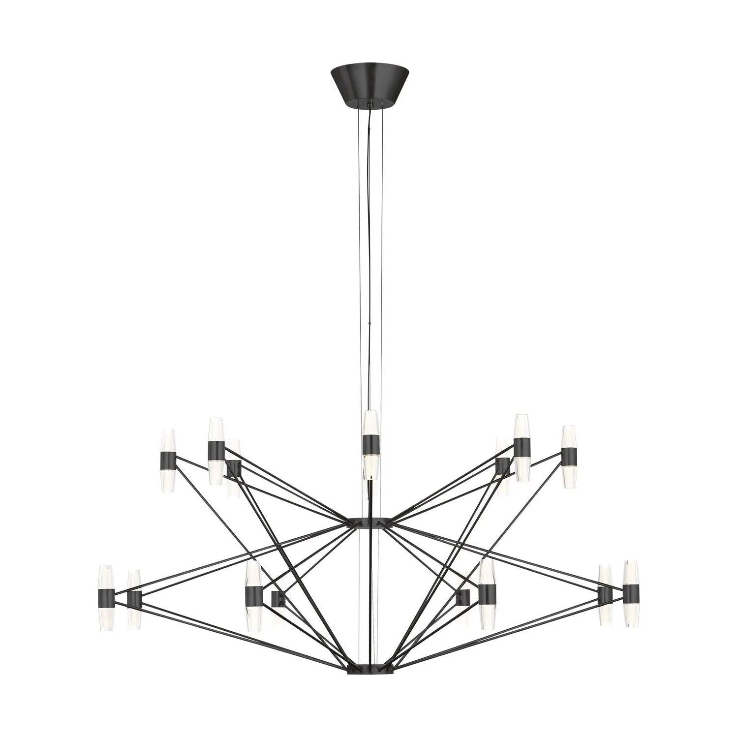 Visual Comfort Modern Collection - Lassell LED Tiered Chandelier - SLCH24727BZ | Montreal Lighting & Hardware