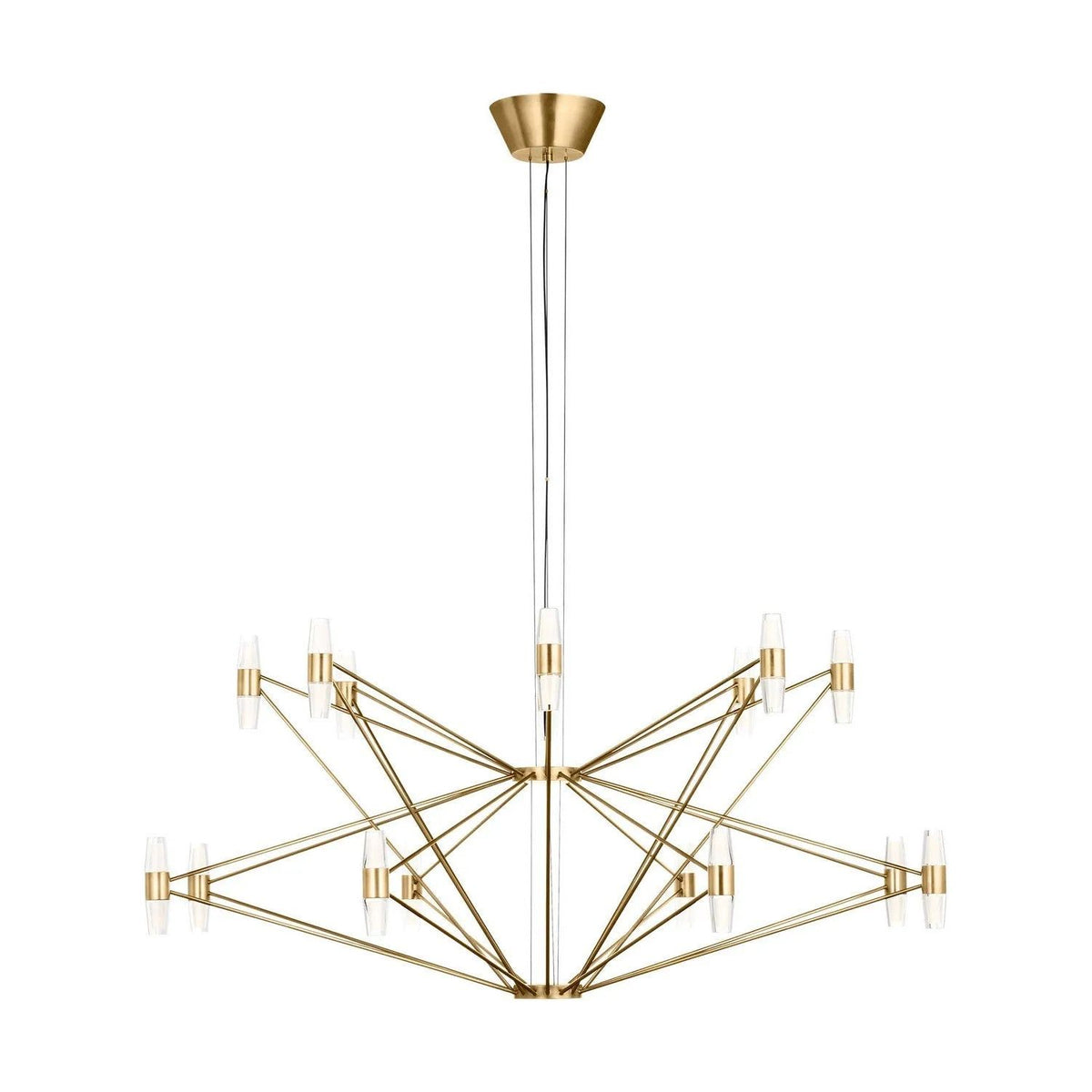 Visual Comfort Modern Collection - Lassell LED Tiered Chandelier - SLCH24727NB | Montreal Lighting & Hardware