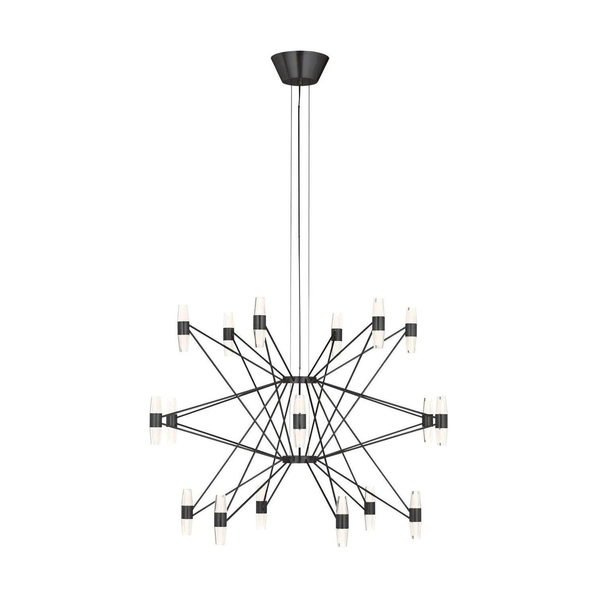 Visual Comfort Modern Collection - Lassell LED Tiered Chandelier - SLCH24827BZ | Montreal Lighting & Hardware