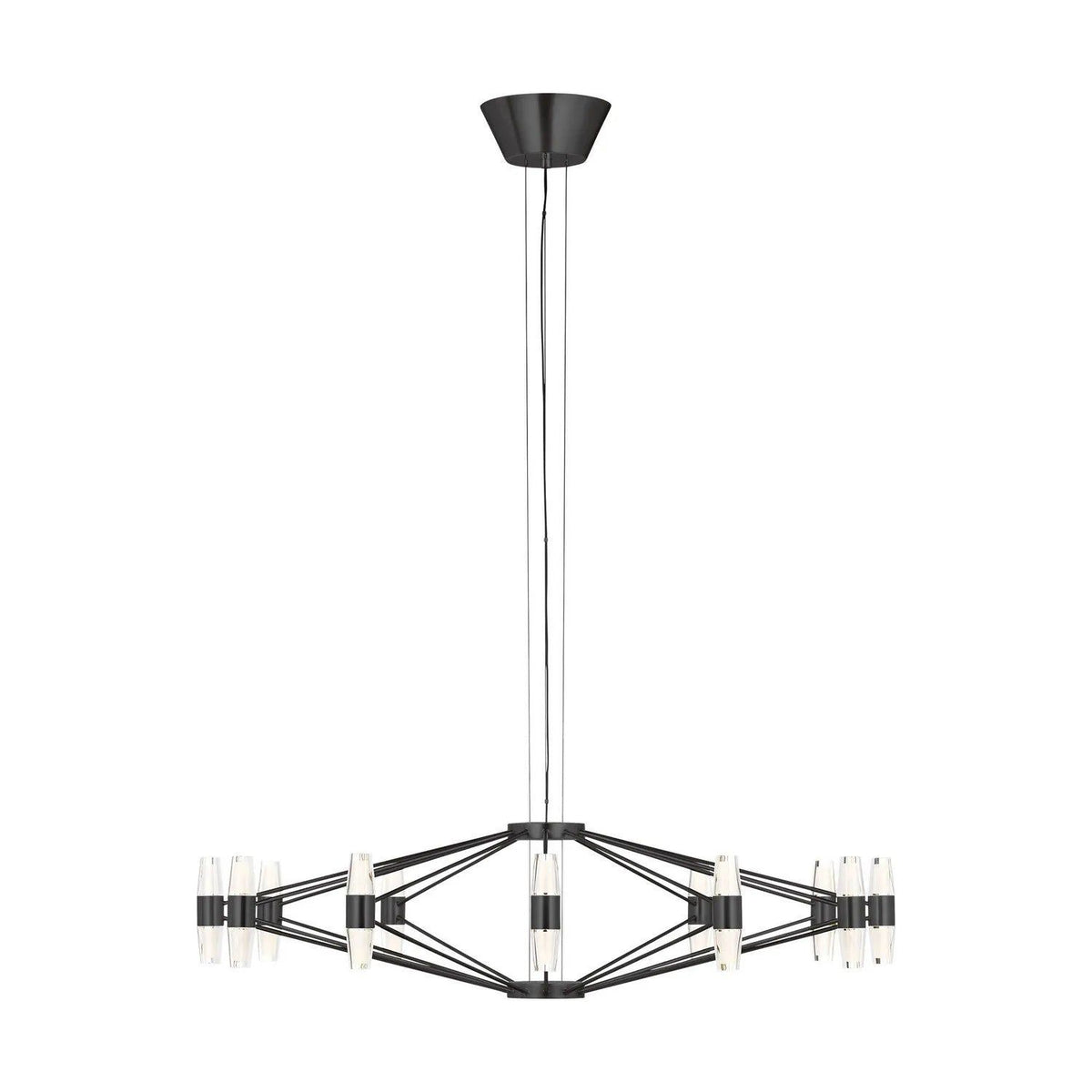 Visual Comfort Modern Collection - Lassell LED Tiered Chandelier - SLCH24927BZ | Montreal Lighting & Hardware