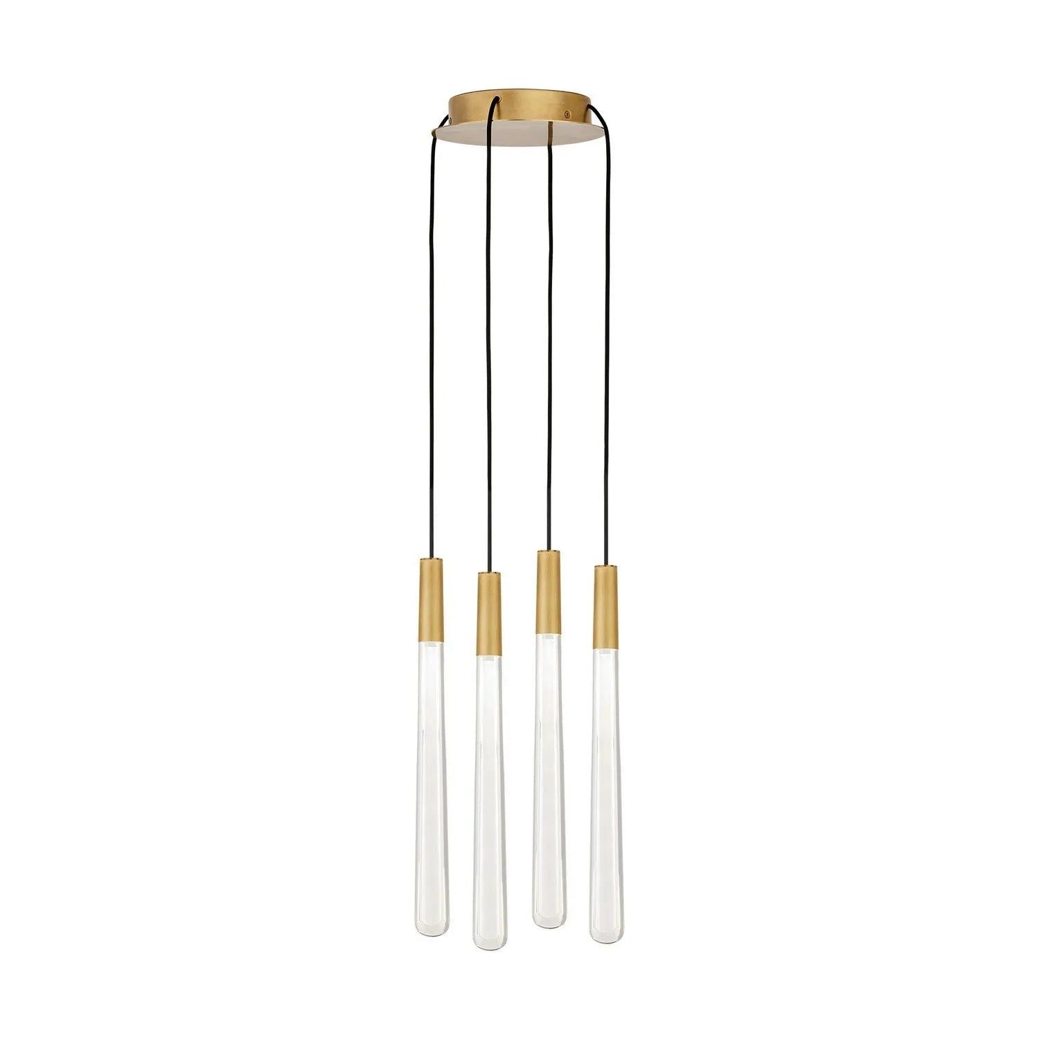 Visual Comfort Modern Collection - Pylon Crystal LED Multi-Light Pendant - 700TRSPPYLC4RNB-LED930 | Montreal Lighting & Hardware