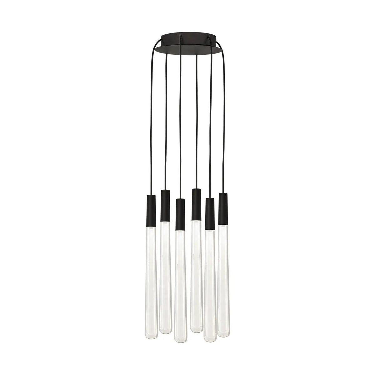 Visual Comfort Modern Collection - Pylon Crystal LED Multi-Light Pendant - 700TRSPPYLC6RB-LED930 | Montreal Lighting & Hardware