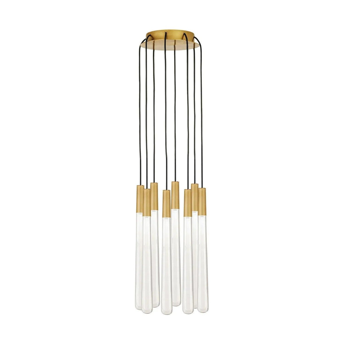 Visual Comfort Modern Collection - Pylon Crystal LED Multi-Light Pendant - 700TRSPPYLC8RNB-LED930 | Montreal Lighting & Hardware