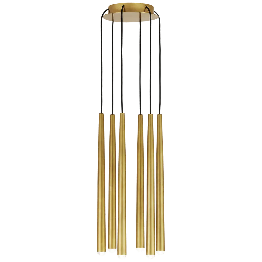 Visual Comfort Modern Collection - Pylon LED Multi-Light Pendant - 700TRSPPYL6RNB-LED930 | Montreal Lighting & Hardware