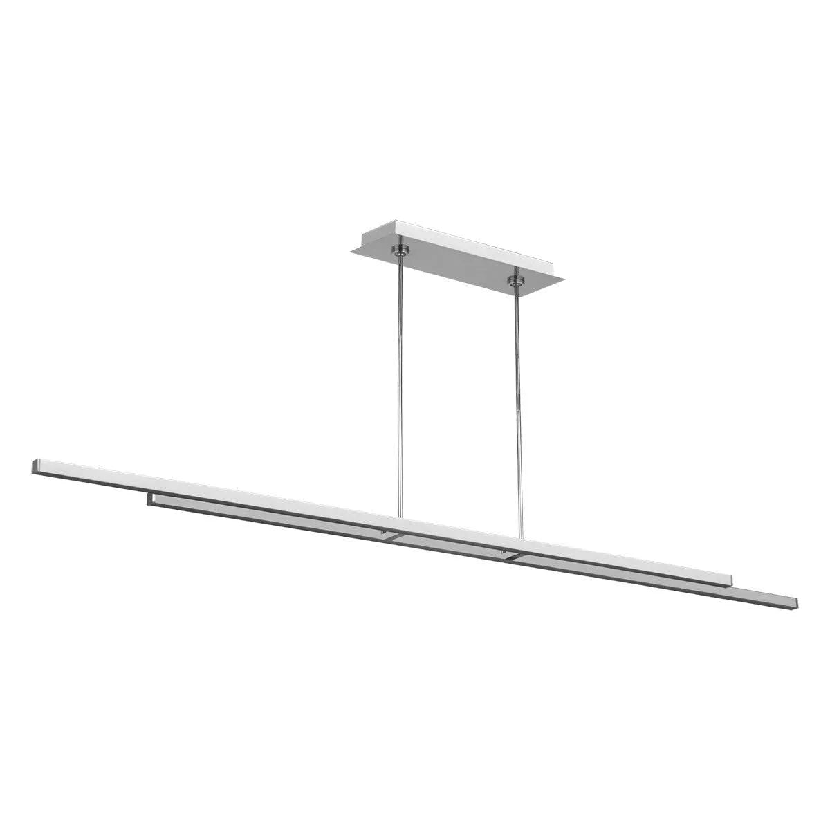 Visual Comfort Modern Collection - Stagger 2 LED Linear Suspension - 700LSSTG284PSS-LED927 | Montreal Lighting & Hardware